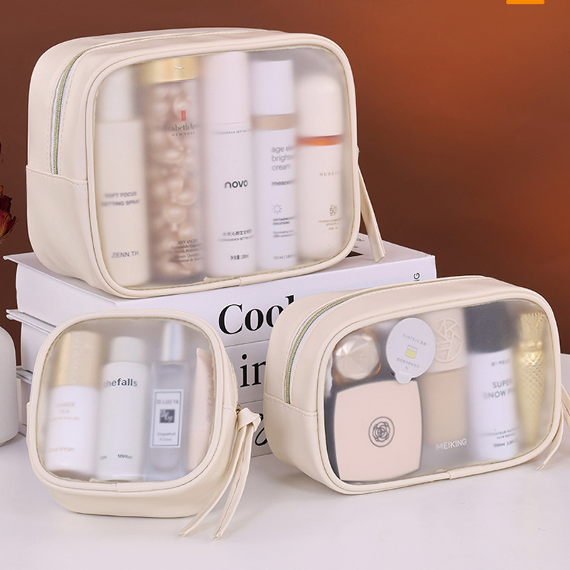 Luxury Skincare Box - PVC Matte Semi-Transparent Cosmetics Bag -