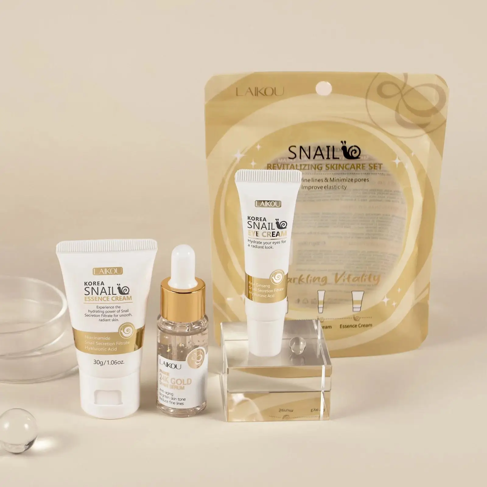 24K Gold Snail Repair Serum Ey - огляд і ціна Luxury Skincare Sets
