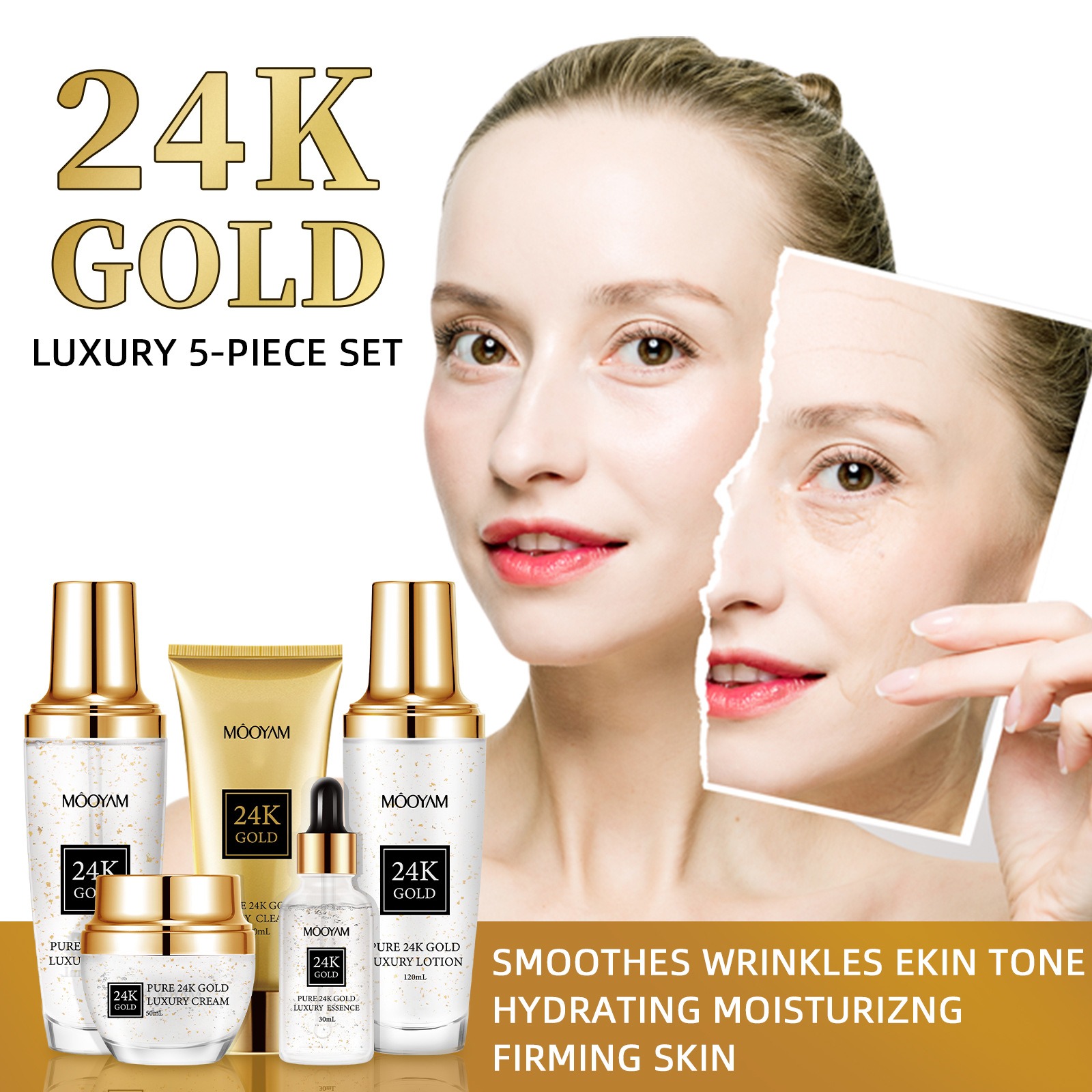 24K Gold LUXURY Moisturizin An - огляд і ціна Luxury Skincare Sets